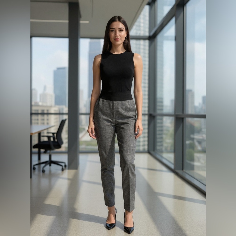 MIDRISE EXPRESS 2 Tone Ankle Dress Pants